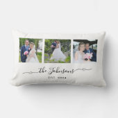 Drie trouwfoto's Hart Swash-handtekening Kussen (Voorkant)