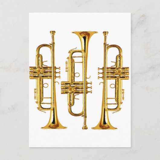 Drie Trumpets Briefkaart (Voorkant)