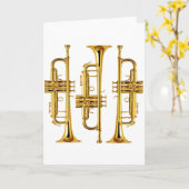 Drie Trumpets Kaart (Gele Bloem)