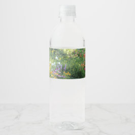 Drie tuinen ontmoeten elkaar waterfles etiket