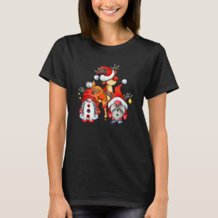 Drie Tuinkabouters Rendieren Zweedse Tomtes Scandi T-shirt
