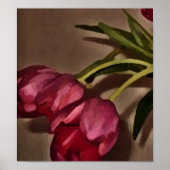 Drie  tulpen afdrukken poster (Voorkant)