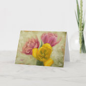 Drie Tulpen Blanco groet en Notecard Kaart (Voorkant)