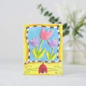 Drie Tulpen Briefkaart (Staand voorkant)