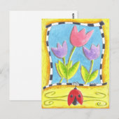 Drie Tulpen Briefkaart (Voorkant / Achterkant)