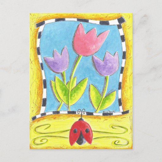 Drie Tulpen Briefkaart (Voorkant)
