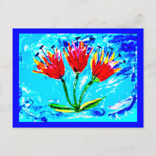 Drie tulpen briefkaart