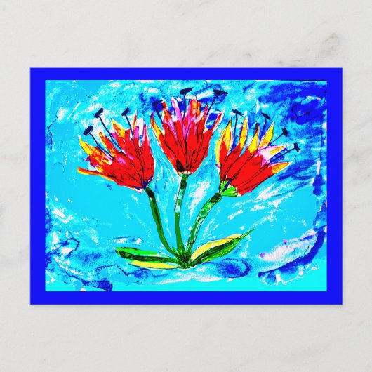 Drie tulpen briefkaart (Voorkant)