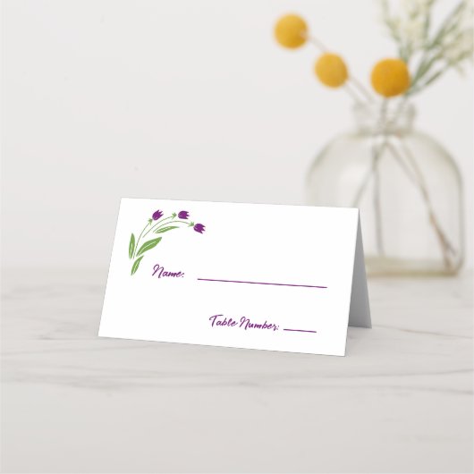 Drie Tulpen Design Place Card Plaatskaartje (Voorkant)