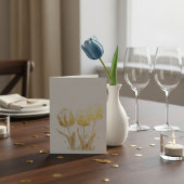 Drie tulpen, folie trouwkaart kaarten