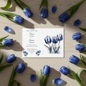 Drie tulpen, folie trouwkaart kaarten