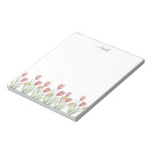 Drie tulpen gekleurd potlood, pen & inkt schetsnot notitieblok (Linkerzijde)