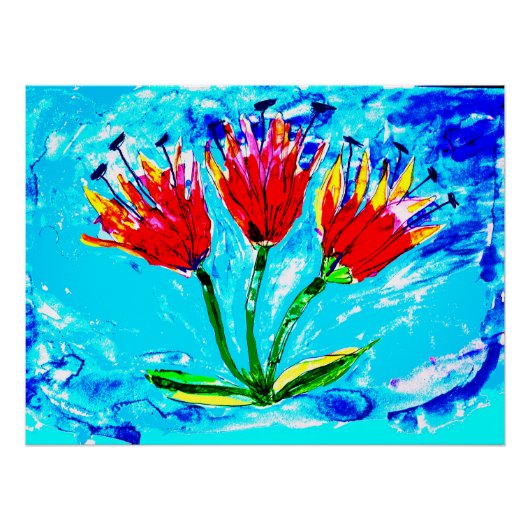 Drie tulpen perfect poster (Voorkant)