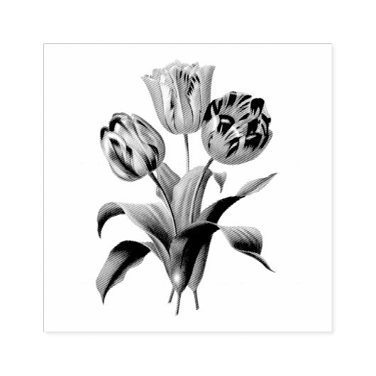 Drie Tulpen Rubberstempel (Afrduk)