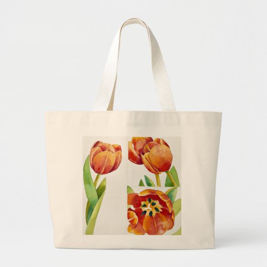 Drie tulpenstudies in een zeker jaar 2013 grote tote bag (Voorkant)