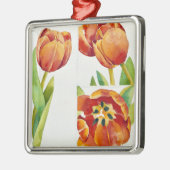 Drie tulpenstudies in een zeker jaar 2013 metalen ornament (Links)