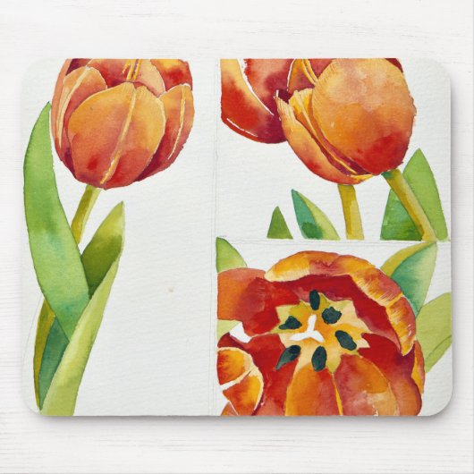 Drie tulpenstudies in een zeker jaar 2013 muismat (Voorkant)
