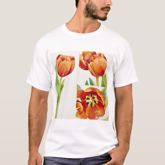 Drie tulpenstudies in een zeker jaar 2013 t-shirt (Voorkant)