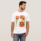 Drie tulpenstudies in een zeker jaar 2013 t-shirt (Voorkant volledig)
