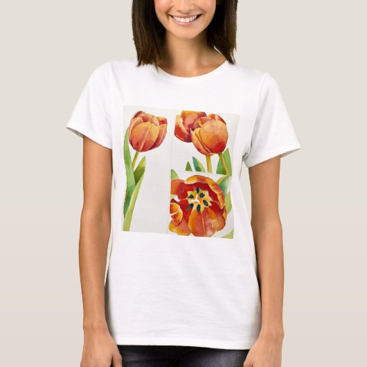 Drie tulpenstudies in een zeker jaar 2013 t-shirt (Voorkant)