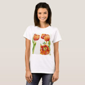 Drie tulpenstudies in een zeker jaar 2013 t-shirt (Voorkant volledig)