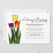 Drie Tulpjes In Loving Memory | Begrafenis Kaart (Voorkant)