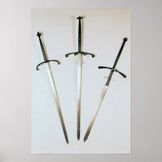 Drie tweeledige swords, 1570 poster (Voorkant)