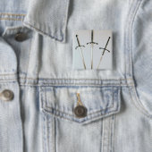 Drie tweeledige swords, 1570 vierkante button 5,1 cm (In situ)