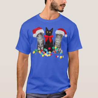 Drie Ugandee kerstkatten met Awful Xmas lampjes D T-shirt