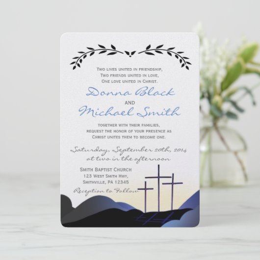 Drie uitingen van het huwelijk tussen kruisingen kaart (Staand voorkant)