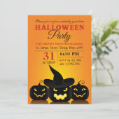 Drie uitnodigingen van de Partij van de Pumpkins H (Staand voorkant)