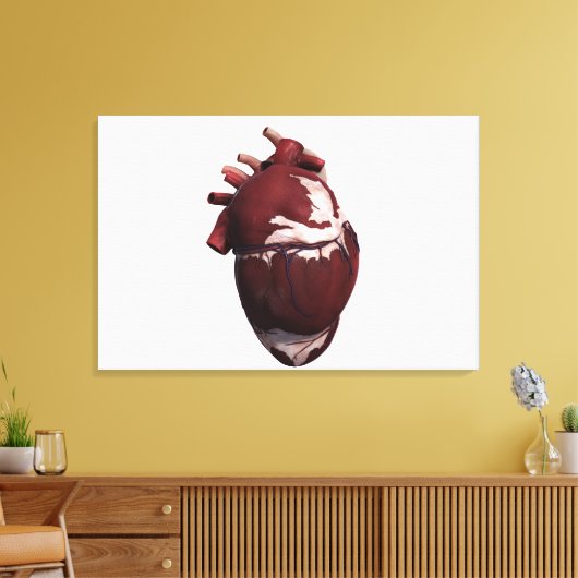 Drie Uitzicht met een dikke kant van het menselijk Canvas Afdruk (Insitu (Woonkamer))