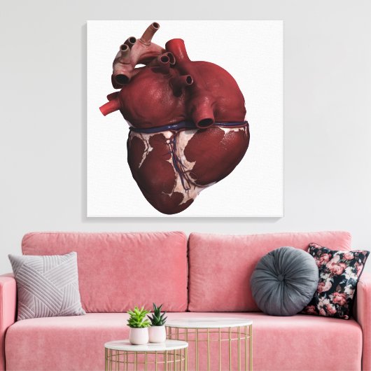 Drie Uitzicht met een dikke kop, achteraan Canvas Afdruk (Insitu (Woonkamer))