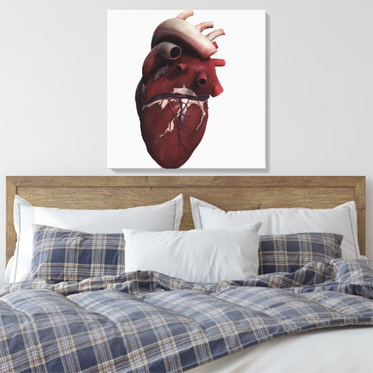 Drie Uitzicht met een dikke kop, rechts Canvas Afdruk (Insitu (Slaapkamer))