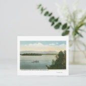 Drie Uitzicht van het eiland Ossipee Mts Briefkaart (Staand voorkant)