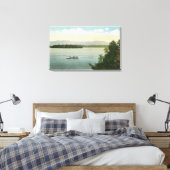 Drie Uitzicht van het eiland Ossipee Mts Canvas Afdruk (Insitu (Slaapkamer))