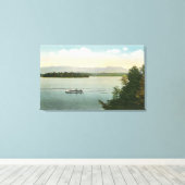 Drie Uitzicht van het eiland Ossipee Mts Canvas Afdruk (Insitu (Houten vloer))