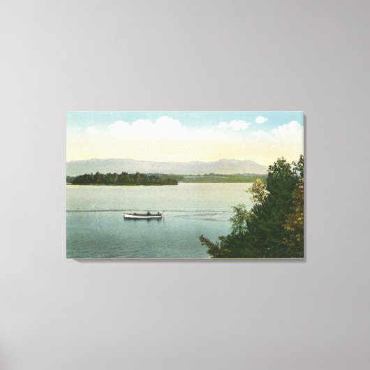 Drie Uitzicht van het eiland Ossipee Mts Canvas Afdruk (Voorkant)