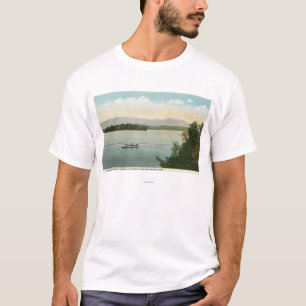 Drie Uitzicht van het eiland Ossipee Mts T-shirt