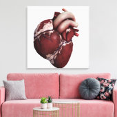 Drie Uitzichten met een dikke kop, voorzijde Canvas Afdruk (Insitu (Woonkamer))