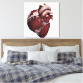 Drie Uitzichten met een dikke kop, voorzijde Canvas Afdruk (Insitu (Slaapkamer))