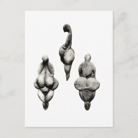 Drie uitzichten van een beeldje "Venus" Briefkaart (Voorkant)