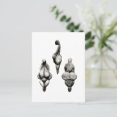 Drie uitzichten van een beeldje "Venus" Briefkaart (Staand voorkant)