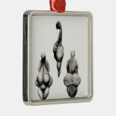 Drie uitzichten van een beeldje "Venus" Metalen Ornament (Rechts)