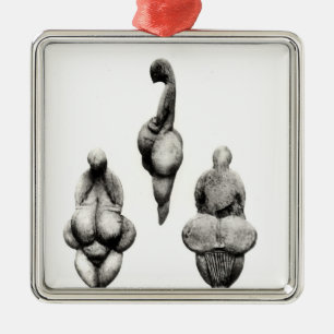 Drie uitzichten van een beeldje "Venus" Metalen Ornament