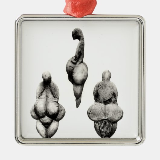 Drie uitzichten van een beeldje "Venus" Metalen Ornament (Voorkant)