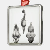 Drie uitzichten van een beeldje "Venus" Metalen Ornament (Links)