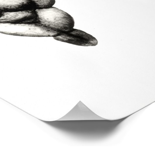 Drie uitzichten van een beeldje "Venus" Poster (Hoek)