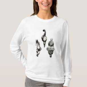 Drie uitzichten van een beeldje "Venus" T-shirt