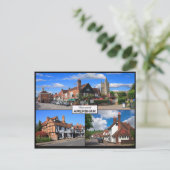 Drie Uitzichten van het Amerikaanse Briefkaart Old (Staand voorkant)